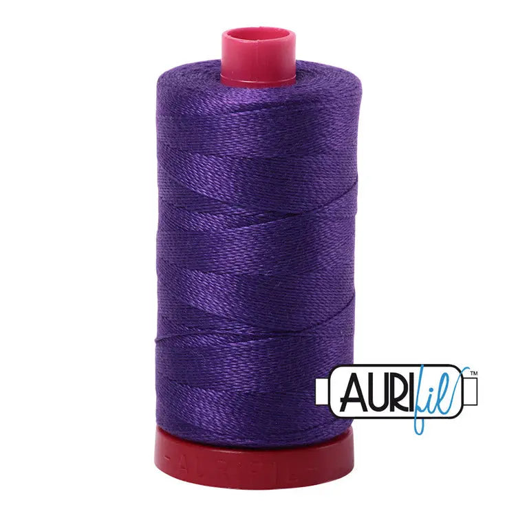 Cotton Thread Dark Violet 12wt Large Spool