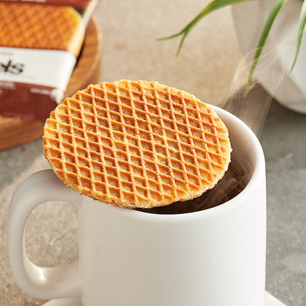 Vafels Individually Wrapped Vegan Coffee Stroopwafel 12-Count 1.06 oz. - 12/Case