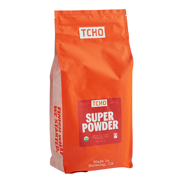 TCHO Super Powder High Fat 20-22% Unsweetened Cocoa Powder 4.4 lb. - 3/Case