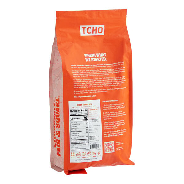 TCHO Choco Combo 68% Dark Chocolate Hexagons 6.6 lb. - 3/Case