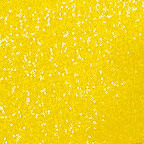 1 Piece Canary Yellow Sequin Spandex Chair Cap 13.5 inch by 10 inch Party Decor