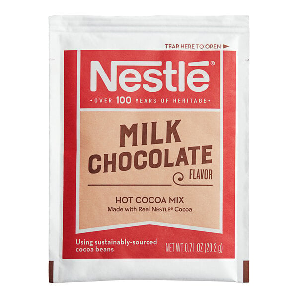 Nestle Milk Chocolate Hot Cocoa Mix Packet - 360/Case