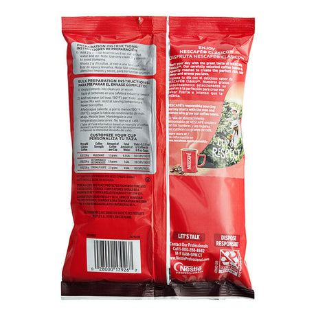 Nescafe Clasico Instant Coffee Pouch 8 oz. - 12/Case