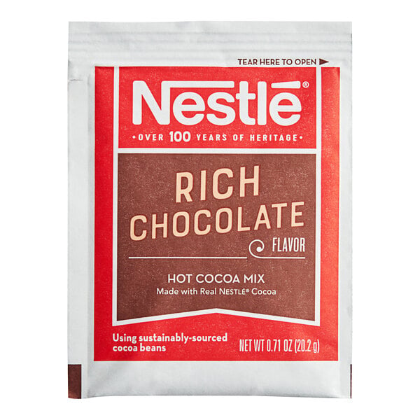 Nestle Rich Chocolate Hot Cocoa Mix Packet - 300/Case
