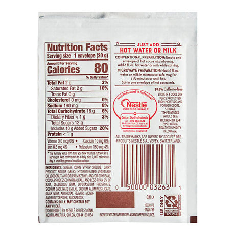 Nestle Rich Chocolate Hot Cocoa Mix Packet - 300/Case