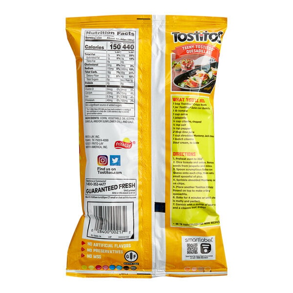 Tostitos Crispy Rounds Tortilla Chips 3 oz. - 28/Case