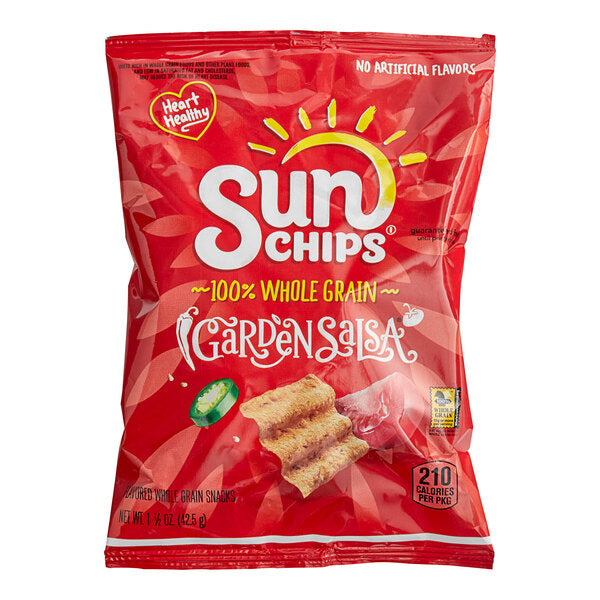 Sun Chips Garden Salsa Whole Grain Chips 1.5 oz. - 64/Case