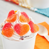 Vidal Gummy Peach Hearts 4.4 lb. - 6/Case
