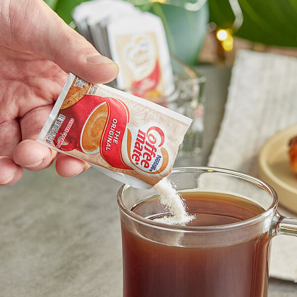 Nestle Coffee-Mate Original Single Serve Non-Dairy Coffee Creamer Packets - 1,000/Case