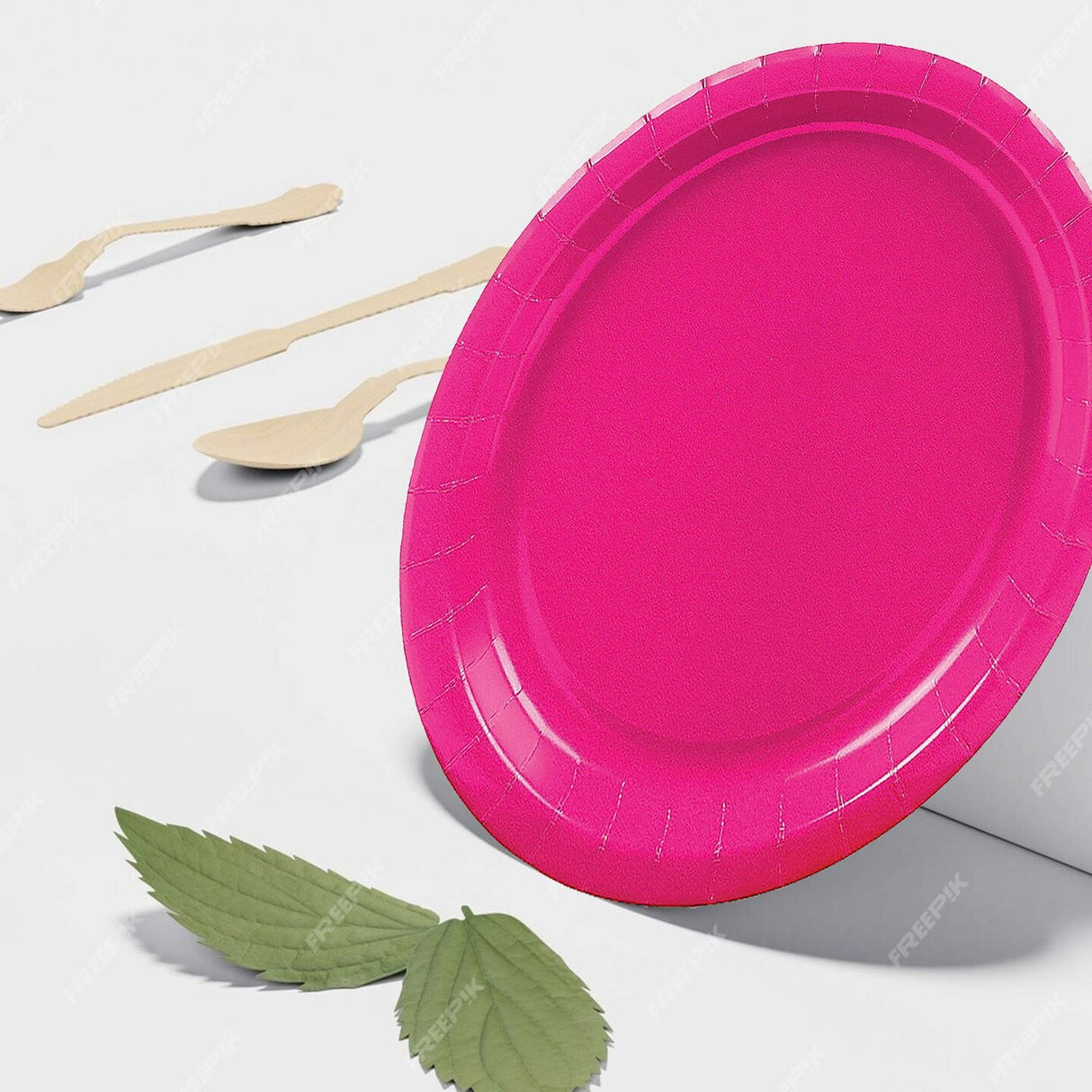 24 Count Hot Pink Paper Dessert Plates Round 7 Inch Disposable Plates for Events