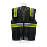 Multi Pocket High Visibility Reflective Safety Vest with Zipper Front 100% Polyester