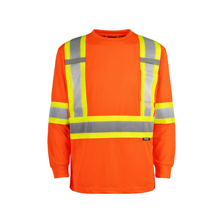 High Visibility Long Sleeve Crewneck Safety T-shirt