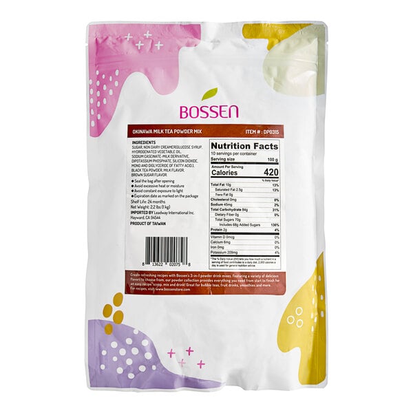 Bossen 2.2 lb. Okinawa Milk Tea Powder Mix