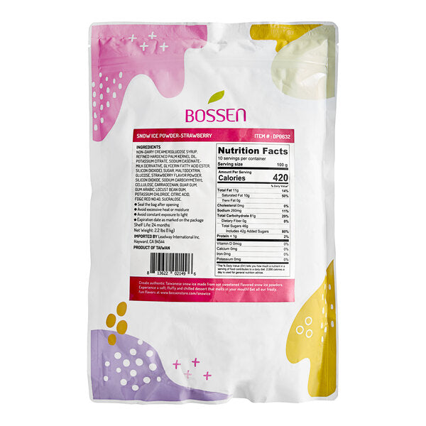 Bossen 2.2 lb. Strawberry Snow Ice Powder Mix
