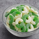 Albanese Green Apple Gummi Rings 4.5 lb. - 4/Case