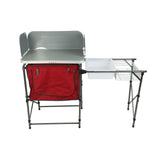 Ozark Trail TA-619 Camping Table – Silver & Red, 31" x 13" x 8.25"