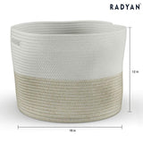 MoDRN Cotton and Polyester Storage Basket, Beige