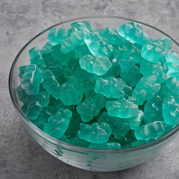 Albanese Light Blue Watermelon Gummi Bears 5 lb. - 4/Case