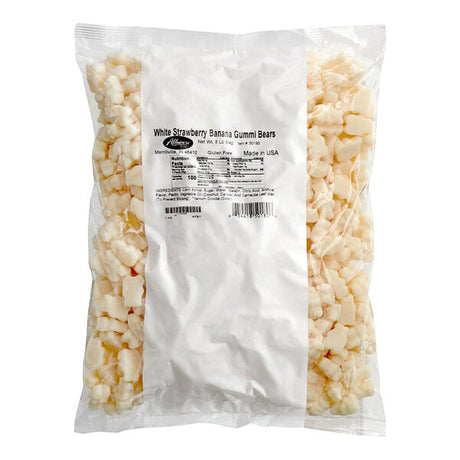Albanese White Strawberry Banana Gummi Bears 5 lb. - 4/Case