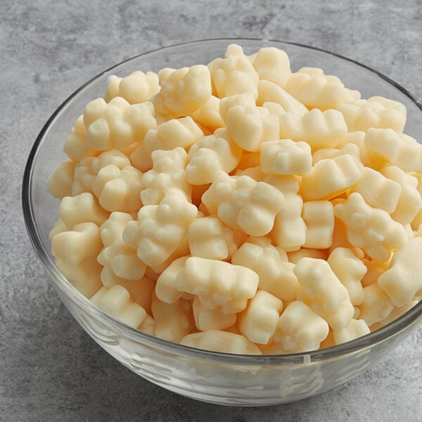 Albanese White Strawberry Banana Gummi Bears 5 lb. - 4/Case