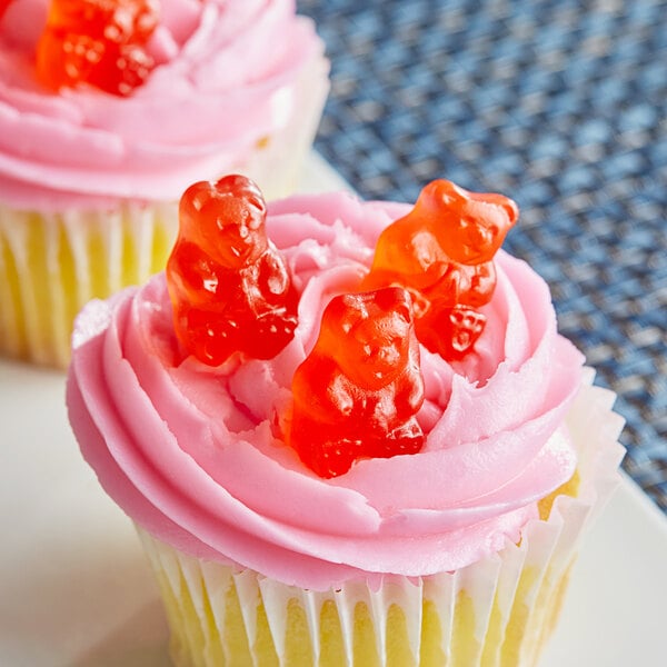 Albanese Strawberry Gummi Bears 5 lb. - 4/Case
