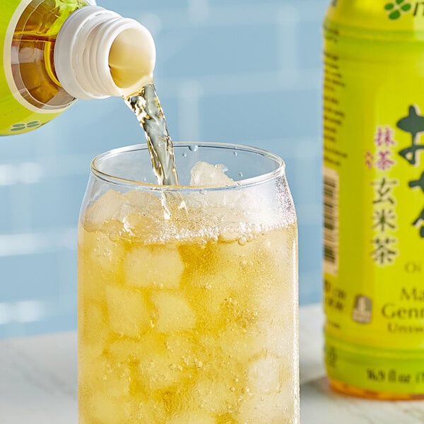 Ito En Oi Ocha Matcha Genmaicha Green Iced Tea 16.9 fl. oz. - 12/Case