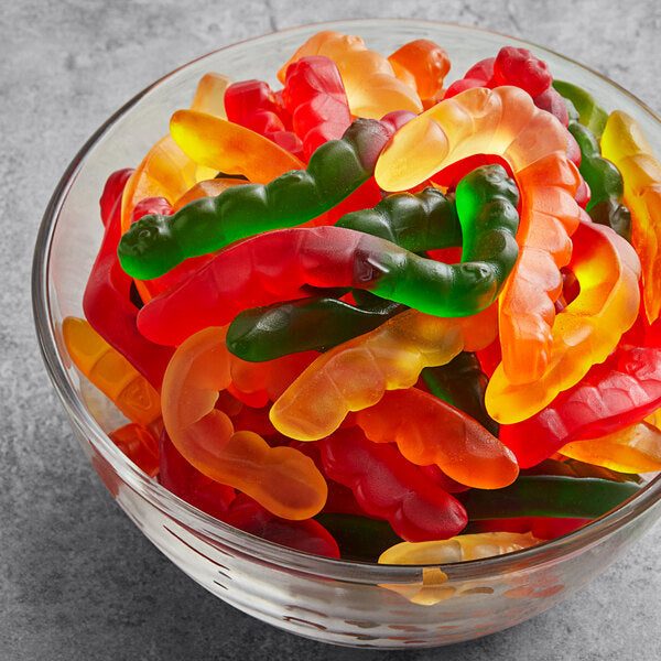 Albanese Large Assorted Fruit Gummi Worms 5 lb.