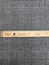 Wool Tweed Checked Gray Black