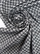 Houndstooth Knitted Polyamide Elastane Gray Black