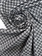 Houndstooth Knitted Polyamide Elastane Gray Black