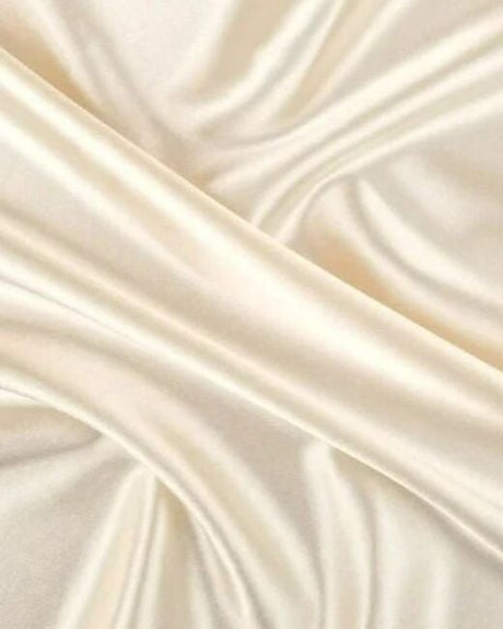 Ivory Silky Stretch Satin