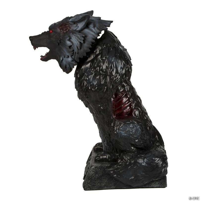 25 1/2" Animated Zombie Wolf Halloween Decoration