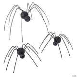 25" Giant Iron Spiders Halloween Decoration - Set of 3