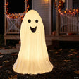 25" Light-Up Smiling Ghost Blow Mold Figure Tabletop Halloween Decoration