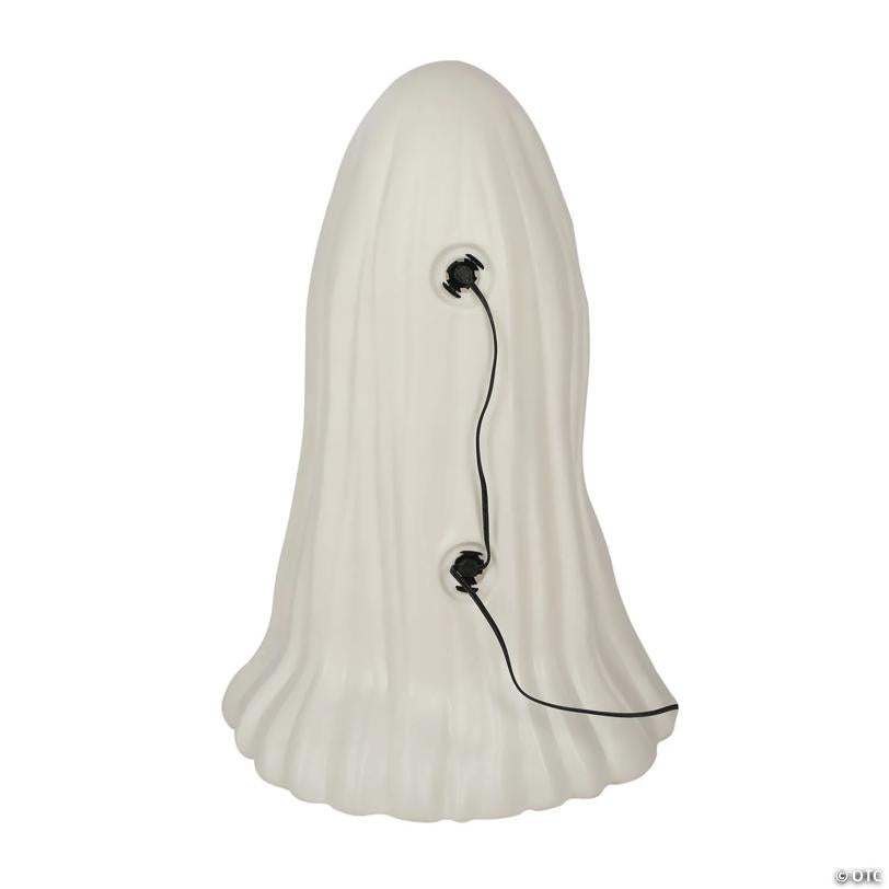 25" Light-Up Smiling Ghost Blow Mold Figure Tabletop Halloween Decoration