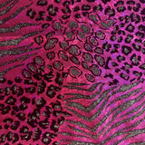 Nylon Spandex Safari Hologram Foil Fabric
