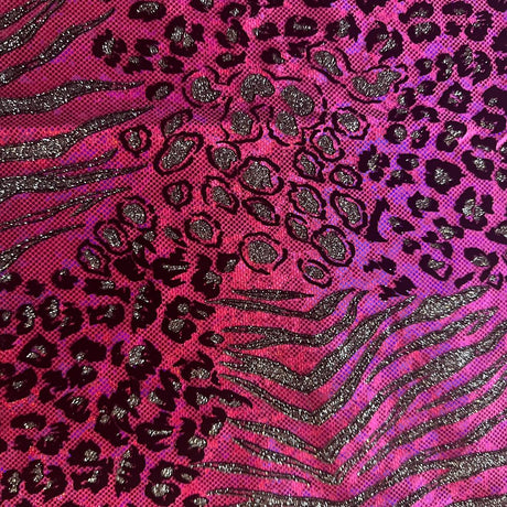 Nylon Spandex Safari Hologram Foil Fabric