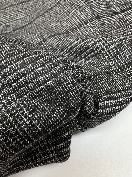 Polyamid Viscose Checked Suiting Fabric