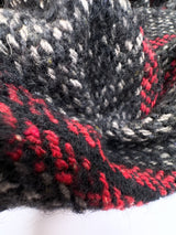 Wool Tweed Melange Striped Gray