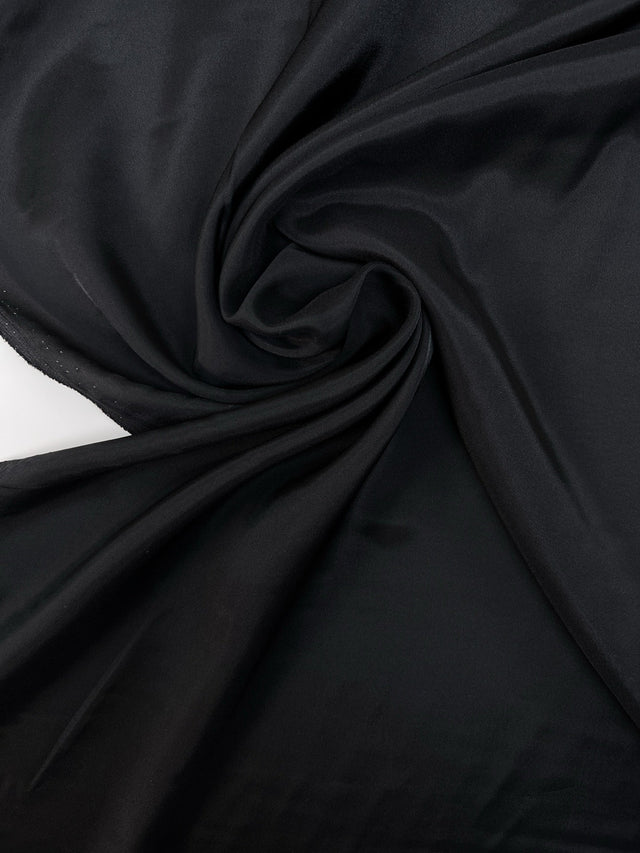 Viscose Lining Twill Black Stretch