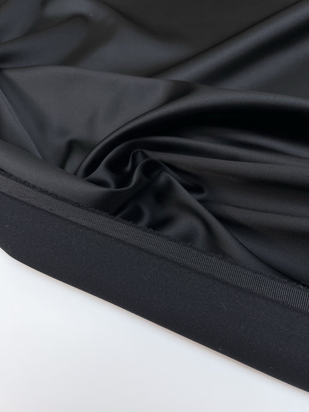 Black Satin Stretch Fabric