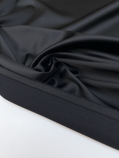 Black Satin Stretch Fabric