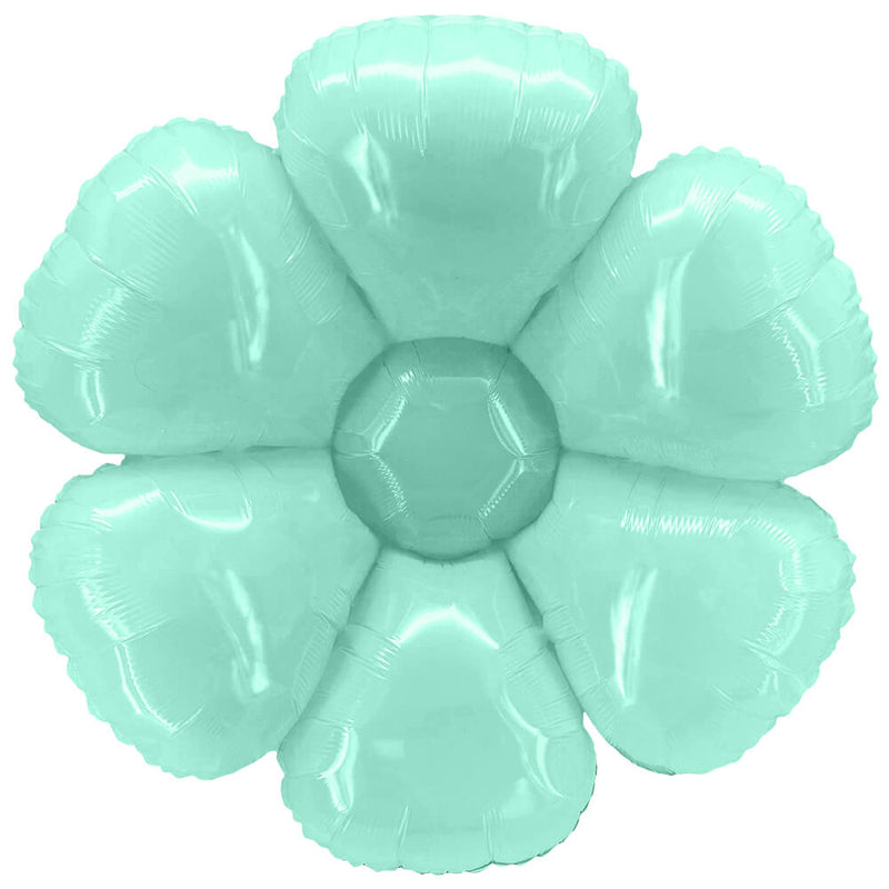 Plastic Balloon Flower Shape Light Blue