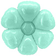 Plastic Balloon Flower Shape Light Blue