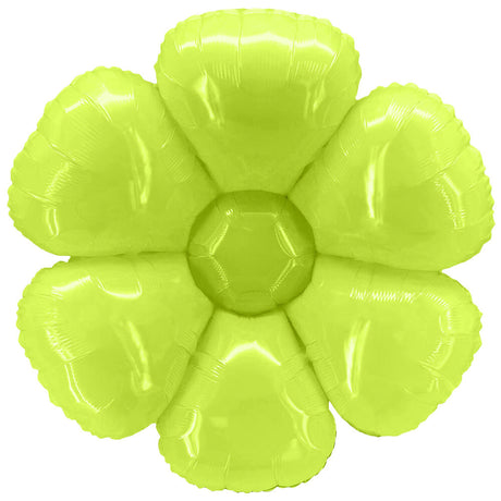 Flower Shape Lime Green Plastic Balloon