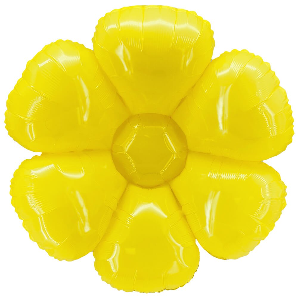 Flower Shape Yellow Plastic Balloon