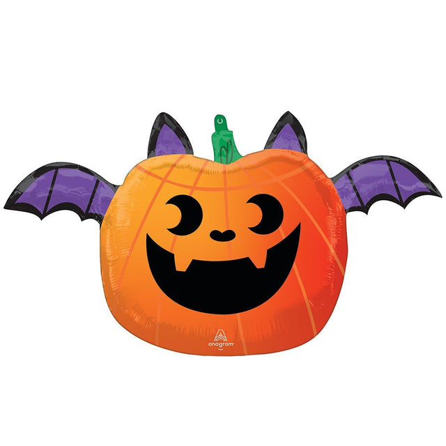 Halloween Pumpkin Bat Foil Balloon