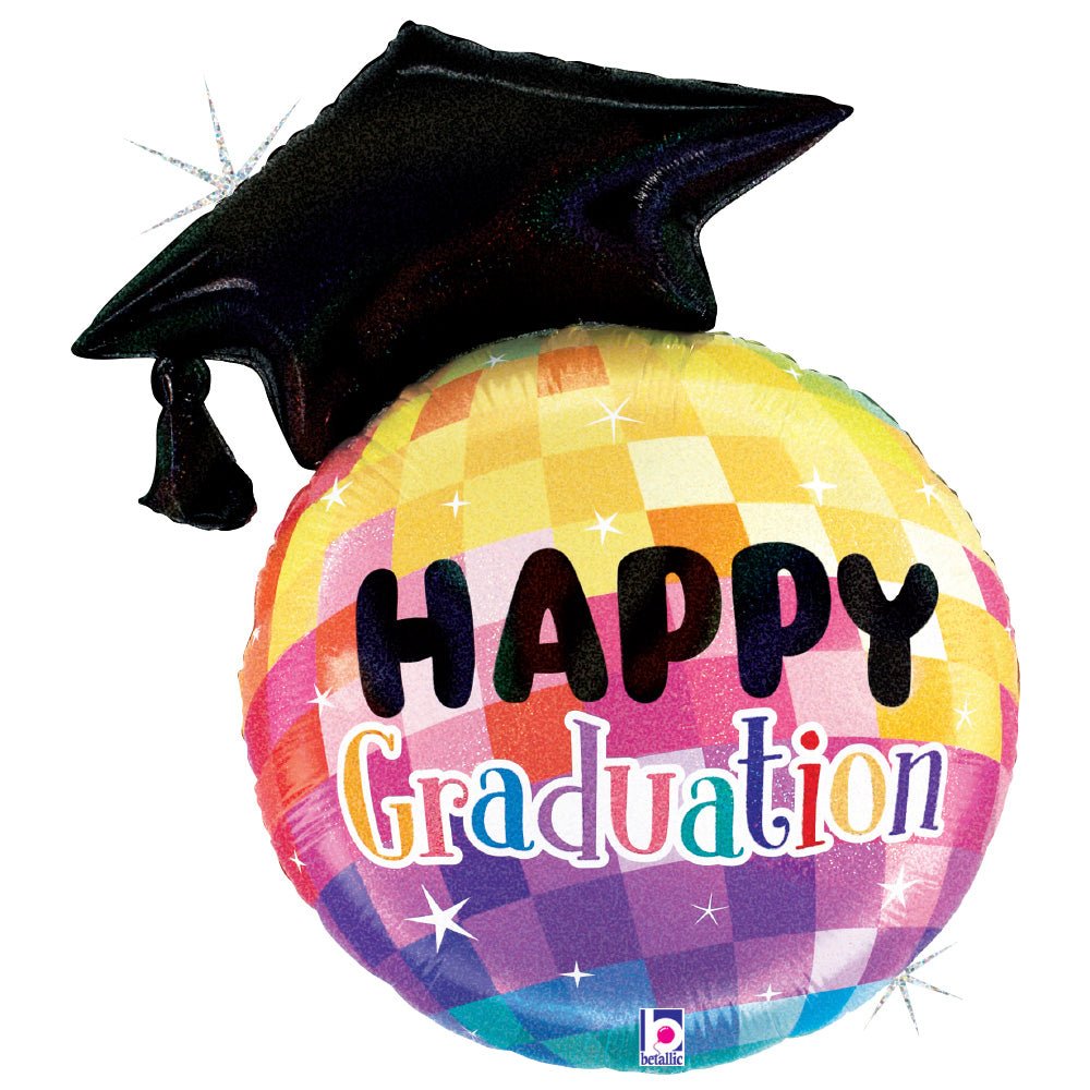 Graduation Disco Ball Foil Balloon