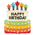 Birthday Cake Candle Stars Foil Balloon
