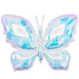 Butterfly Foil Balloon 26 Inch Iridescent White